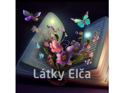 Panel bavlna - květ a kniha 1