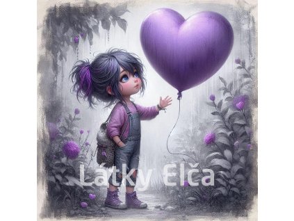 Panel kočárkovina - holčička a fialový balónek 2