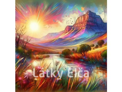 Panel kočárkovina - kresba krajiny