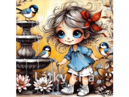 holčička a fontána 2