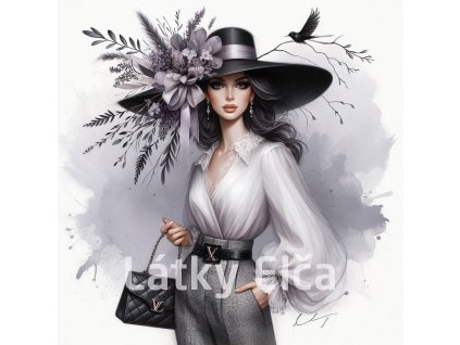 dáma a klobouk 1