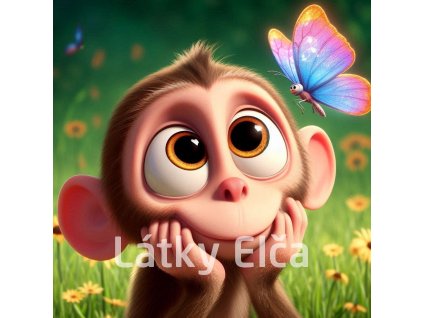 opička a motýl