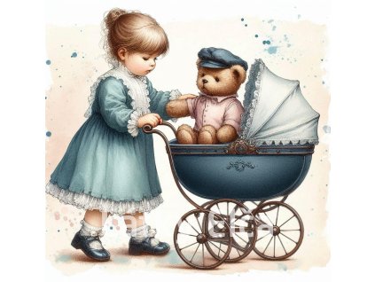 děvčátko a kočárek 2
