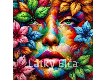 dáma a barevné listí 1