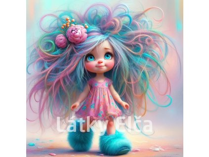 holčičkaa modro růžové vlásky