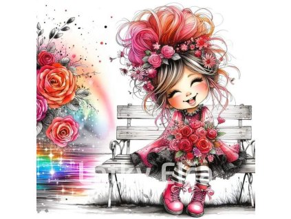 holčička na lavičce 2