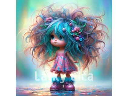 holčičkaa modro růžové vlásky 2