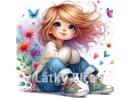 holčička a květy 2