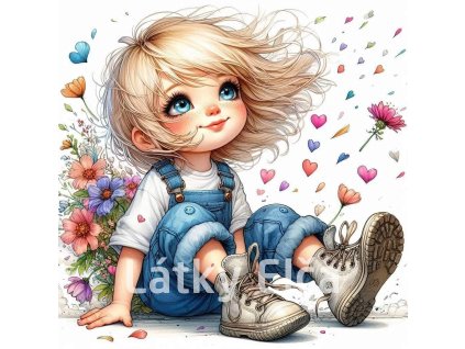holčička a květy 3