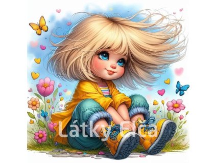 holčička a květy 4