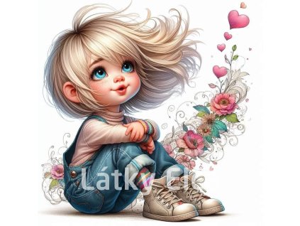 holčička a květy 6