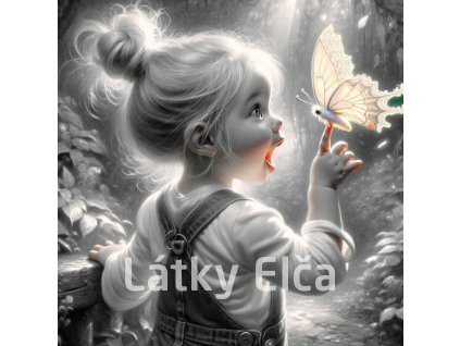 holčička a motýlek