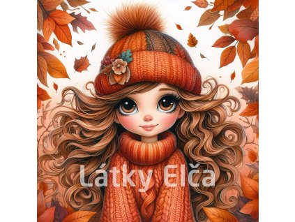 dívka s oranžovou čepicí 1