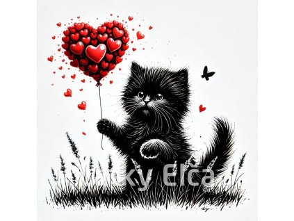 kočka s balónkem 2