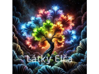 strom barevný a motýl 5