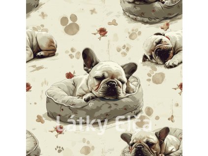 morgoth 55440 Seamless pattern of French Bulldogs sleeping in 0eeaff96 edfa 4874 84ca 086e058d9a47 0