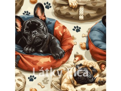 morgoth 55440 Seamless pattern of French Bulldogs sleeping in b6aafe66 e1ac 4158 8015 8b5c8afdbd34 2