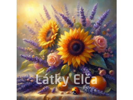 slunečnice s levandulí 5
