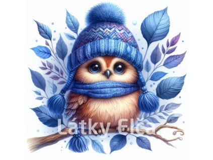 sova a modré listí 1