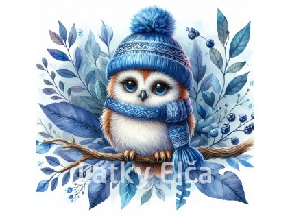 sova a modré listí 2