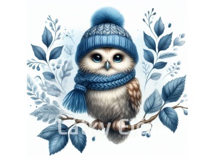 sova a modré listí 3