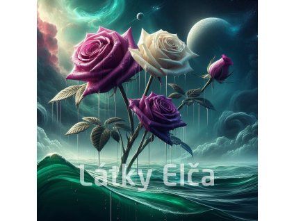 růže fialovo krémové 1