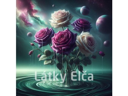 růže fialovo krémové 3