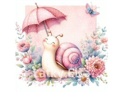 šnek s deštníkem 2