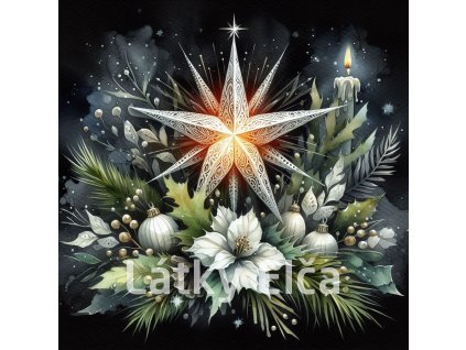 vánoční betlémská hvězda 17