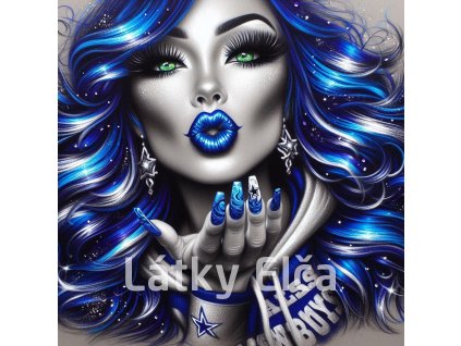 dáma modré vlasy 2