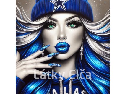 dáma modré vlasy 3