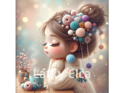 dívka a klubíčka 1