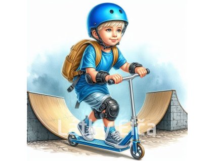 kluk na koloběžce 8