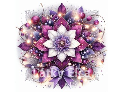 mandala vánoční fialová 3