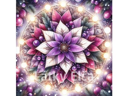 mandala vánoční fialová 5