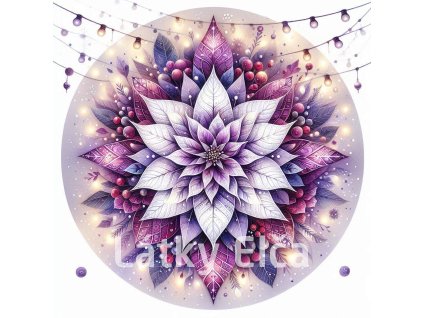 mandala vánoční fialová 6