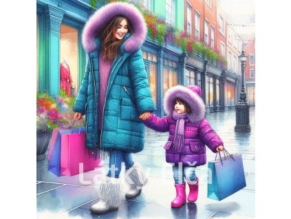 maminka s dcerou v zimě 2