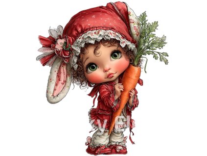 velikonoční dívka v červeném 4