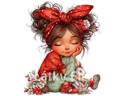 velikonoční dívka v červeném 7