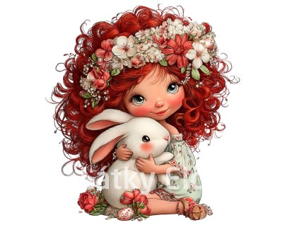 velikonoční dívka v červeném 8