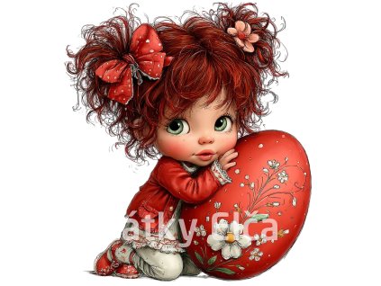 velikonoční dívka v červeném 10