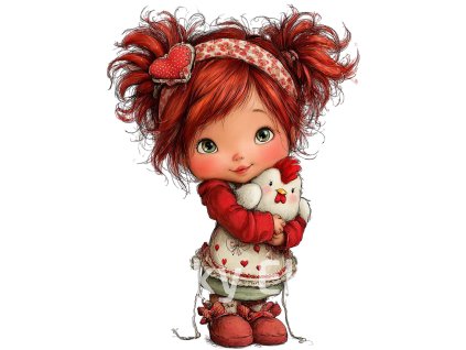 velikonoční dívka v červeném 11