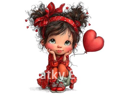 velikonoční dívka v červeném 13