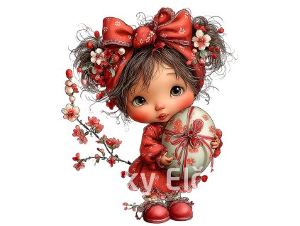 velikonoční dívka v červeném 14