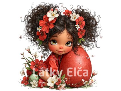 velikonoční dívka v červeném 17