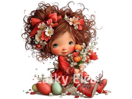 velikonoční dívka v červeném 18