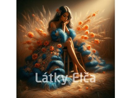 sedící dáma a peříčkové šaty 7