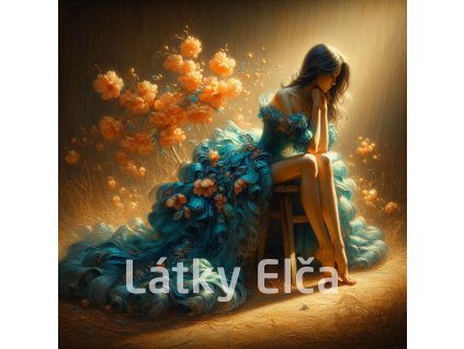 sedící dáma a peříčkové šaty 8