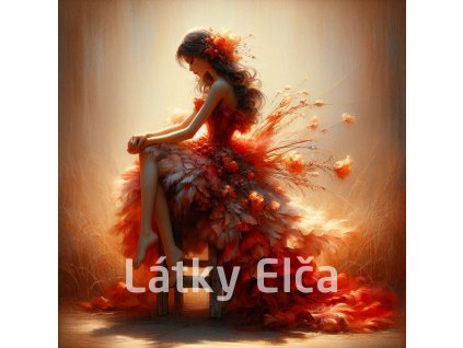 sedící dáma a peříčkové šaty 9