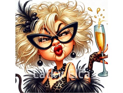 blonďatá dáma slaví 2